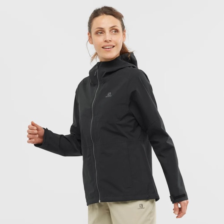 Chaquetas Shell Salomon Outrack Impermeables 2.5L Mujer Negros | MX ZWBL426